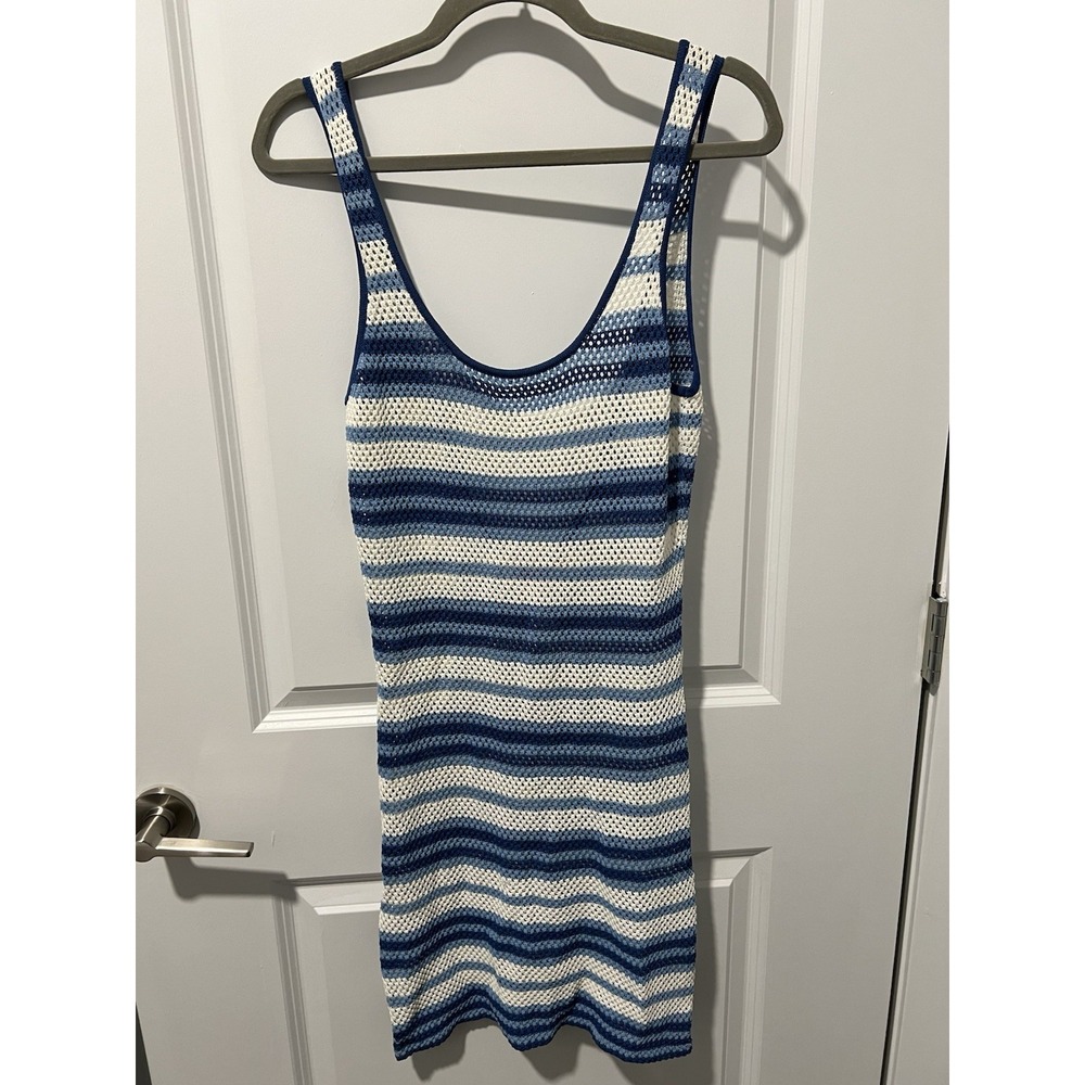 Solid & Striped The Kimberly Mini Dress In Marina Blue Beach dress -Retail $198